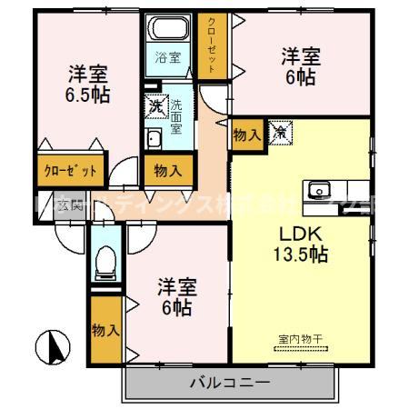ラ・ピュールメゾン　D棟の間取り