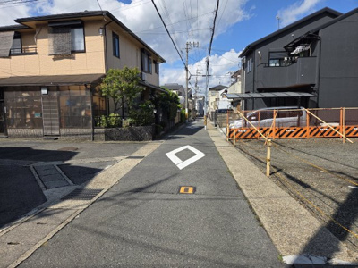 【前面道路含む現地写真】 | 山科区音羽草田町　売地（建築条件付き）