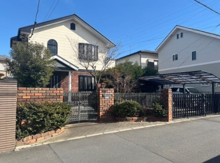 茅ヶ崎市香川4丁目　建築条件なし　売地の前面道路含む現地写真|前面道路の様子です◇