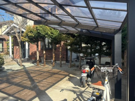 茅ヶ崎市香川4丁目　建築条件なし　売地の外観|既存住宅の駐車場◇