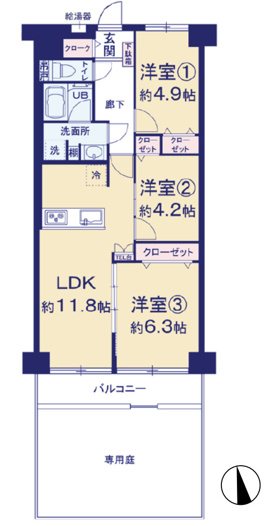 ハイラーク横浜白山【仲介手数料無料】