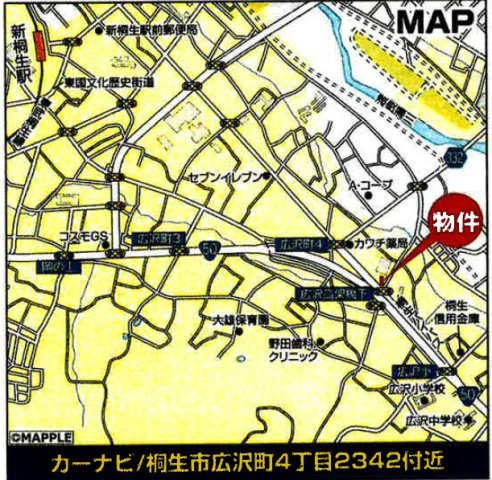 桐生市広沢町4丁目　AiTOWN　全4区画の地図