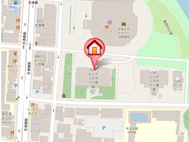 ＯＡＰレジデンスタワー西館の地図