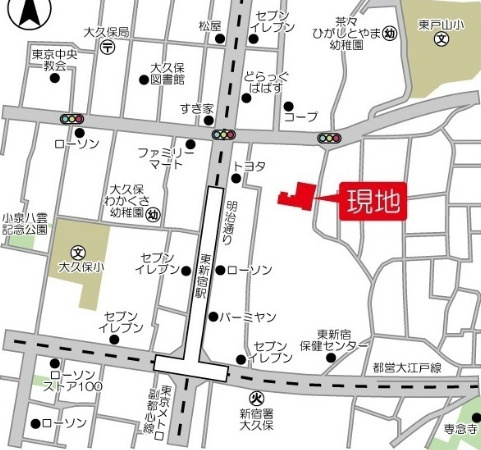 ガーデン東新宿の地図|ガーデン東新宿