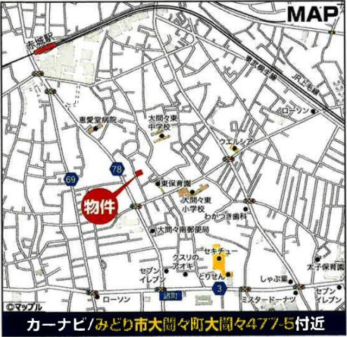 みどり市大間々町大間々　AiTOWN　全2区画の地図