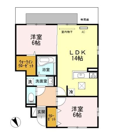 シャルマンハイム　B棟の間取り|※間取りが現況と異なる場合は現況を優先します※