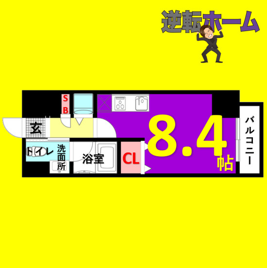 リヴシティ栄　名古屋市賃貸　仲介手数料無料の間取り