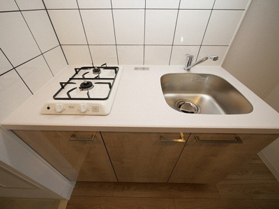 【キッチン】 | エスリード難波ザ・プレミア | コンパクトなキッチンで掃除もラクラク