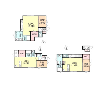 【間取り】 | 富山市千原崎1丁目2棟売アパート