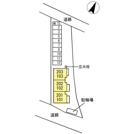 かもべハイムの区画図