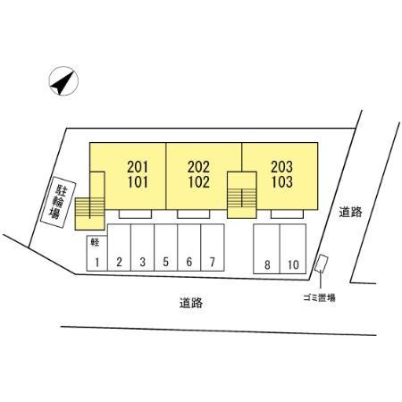 フジハイツの区画図