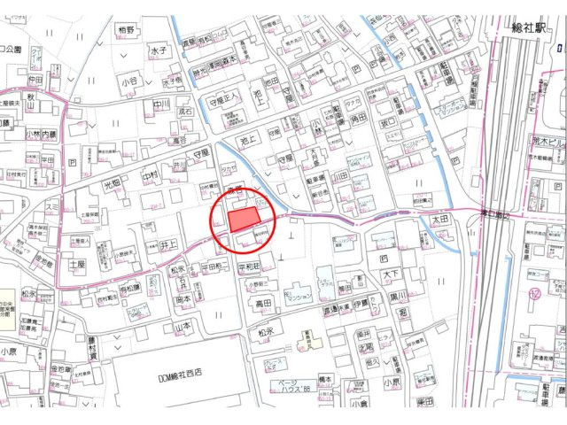 総社市溝口土地の地図