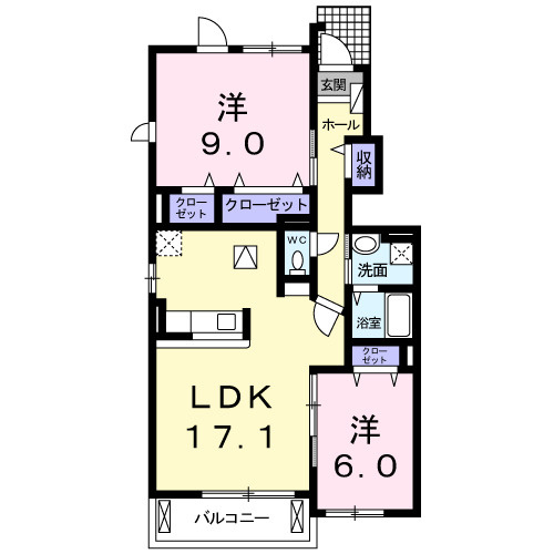 【間取り】 | ラカーサフェリーチェB