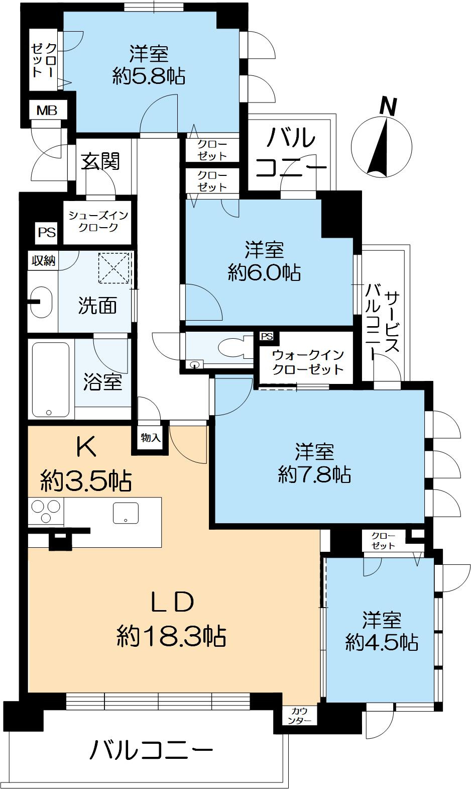 ワコーレ御影一丁目の間取り