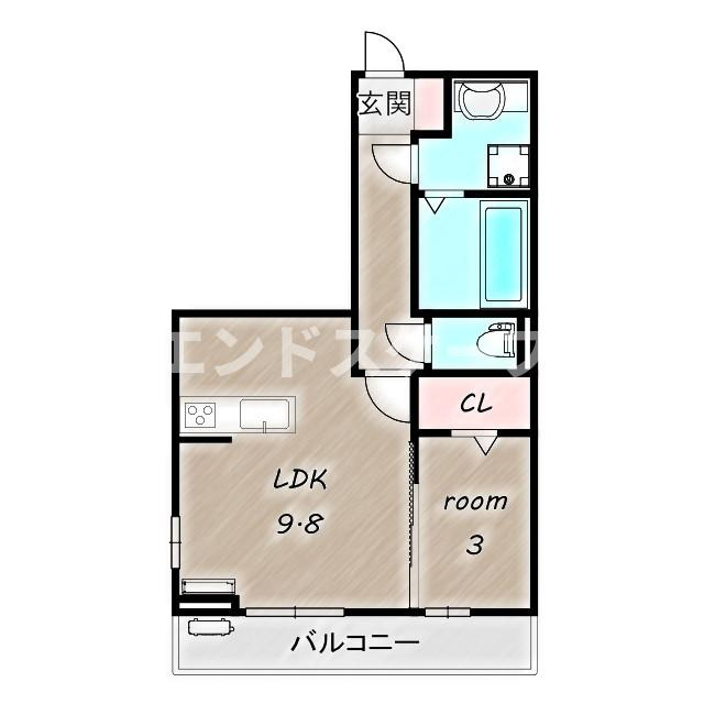 サントリーニの間取り|高崎、前橋のお部屋探しはエンドスケープまで！お客様の理想お聞かせ下さい♪