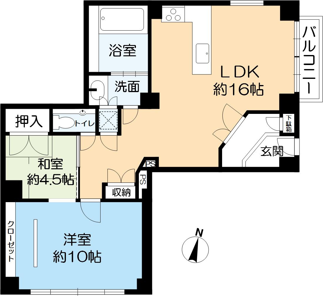 東山ハイツの間取り