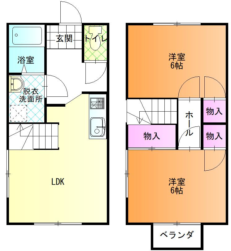 テラスハウス新藤１の間取り