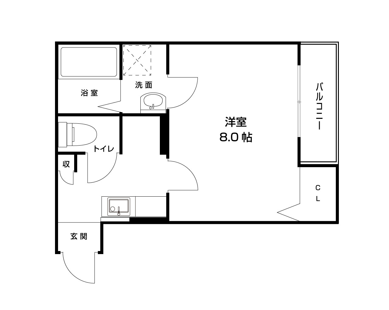 響の間取り