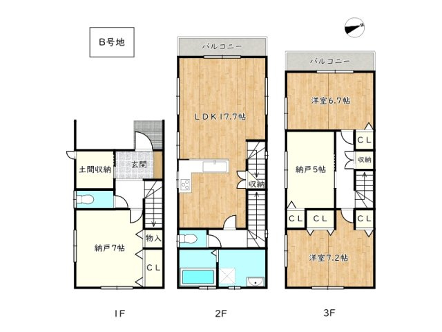 【間取り】 | 姫路市安田1丁目／全2棟