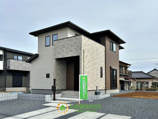ワイウッドコート加須市下高柳第13期　新築一戸建て　07の外観|ナチュラルテイストなお洒落な外観です！