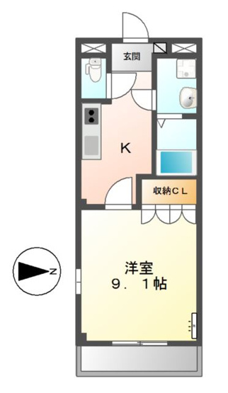 【間取り】 | エルヴェ東小向Ⅱ