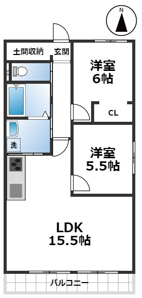 シャルマン衣笠金閣寺ハイツの間取り