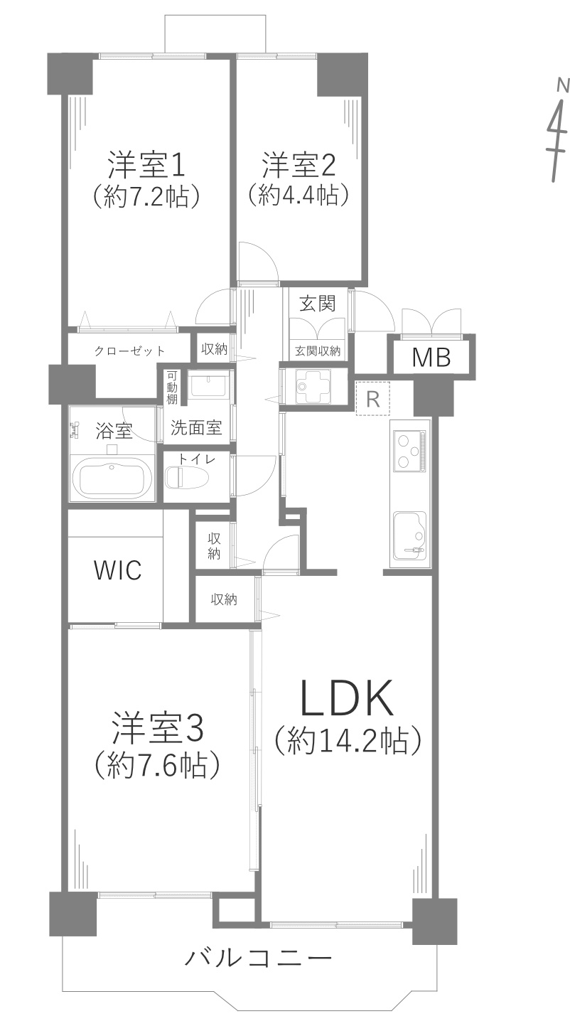 メゾン横浜能見台A棟の間取り