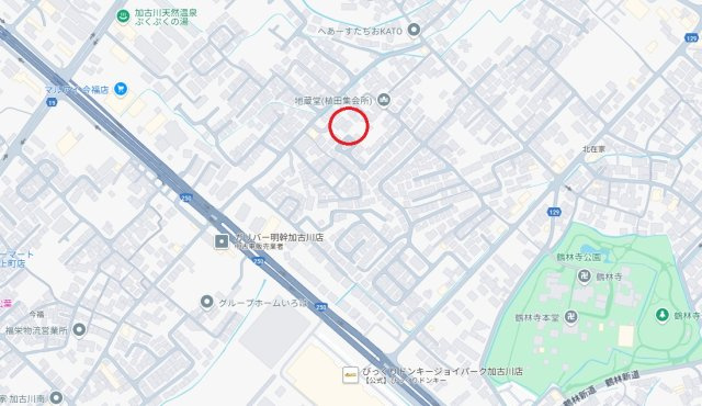 加古川市加古川町北在家　　山陽電鉄「尾上の松駅」徒歩17分の地図