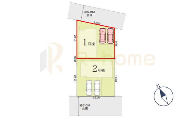 守谷市けやき台2丁目24-1期　新築戸建て　1号棟の区画図|大きなお買い物だからこそ、メリット・デメリットを伝えさせて頂きます。
R-homeにお任せください♪