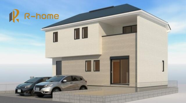 守谷市けやき台2丁目24-1期　新築戸建て　2号棟の外観パース|2025年6月完成予定！近隣の同仕様完成物件をご見学いただけます♪