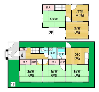 【間取り】 | 北葛城郡上牧町下牧６丁目住宅