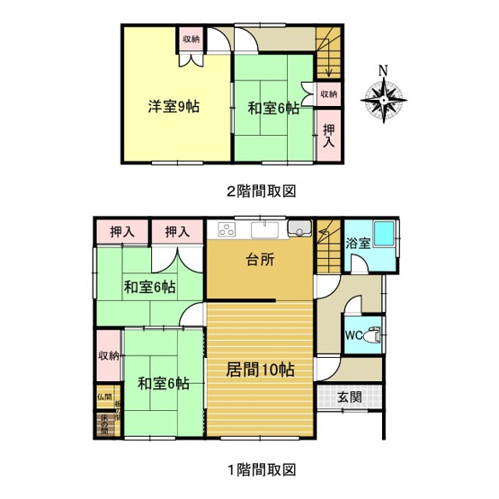 【間取り】 | 北見市東相内町６０１番地１６　中古売家