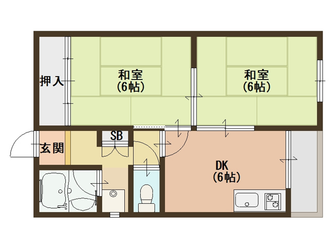 【間取り】 | 第２眉山マンション