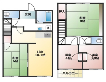 ファミリー様におすすめの４LDKの間取りです。
