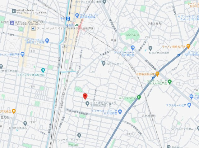 新松戸美笠ハイツの地図