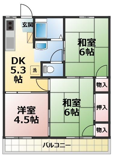 ドルフ石井Ｂ棟の間取り