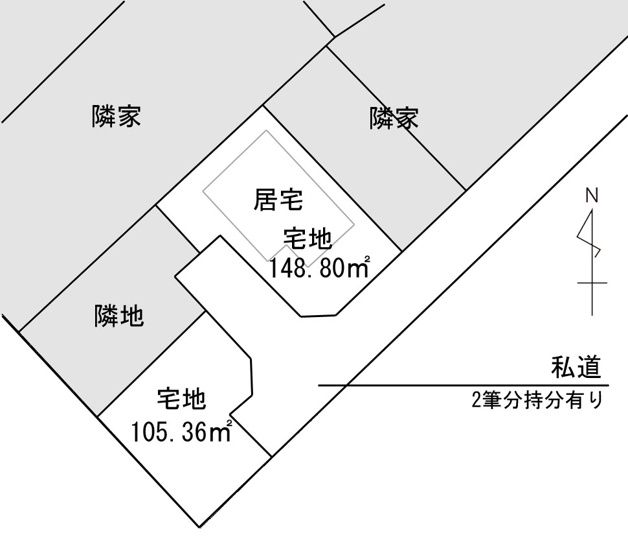 【区画図】 | 山武市松ヶ谷ロ　中古戸建