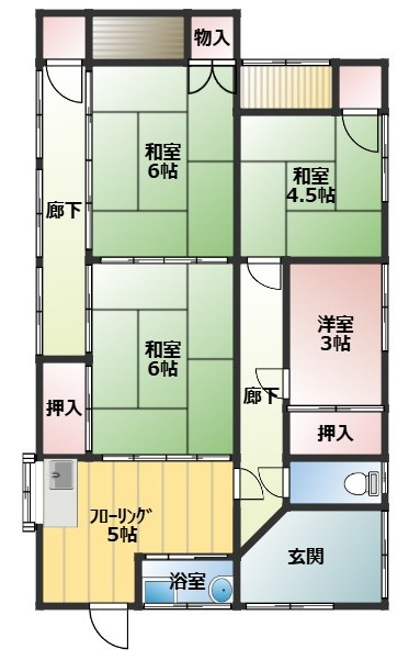 上野町戸建の間取り