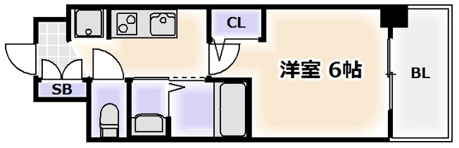 【間取り】 | エステムコート難波サウスプレイスⅥラグジー