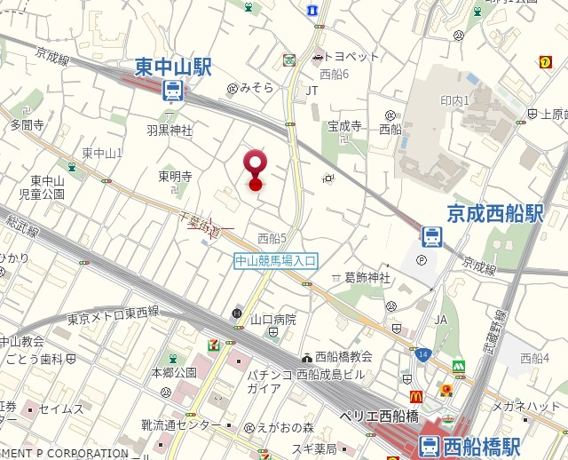 ベイヒルコート西船の地図|★案内図★