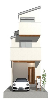 【外観パース】 | 右京区太秦蜂岡町　建築条件つき