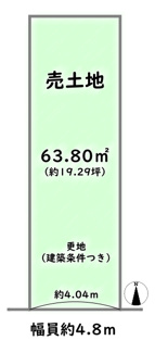 【土地図】 | 右京区太秦蜂岡町　建築条件つき