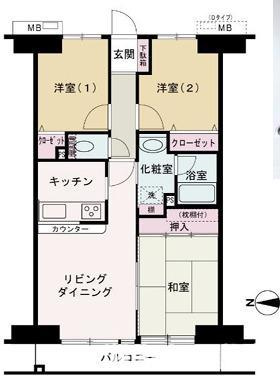 ダイアパレス藤沢湘南台Ⅱの間取り