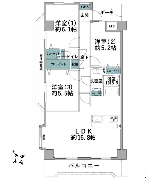 ライフパル藤沢の間取り