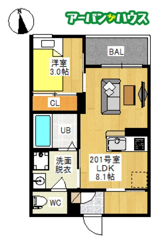 REGALEST 医大前の間取り