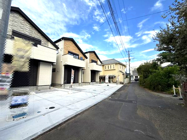 藤沢市本鵠沼3丁目新築戸建て　6期3号棟の前面道路含む現地写真|前面道路含む現地写真です