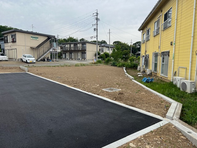 契約予定　松本市沢村3丁目　オアシス沢村　区画10の前面道路含む現地写真