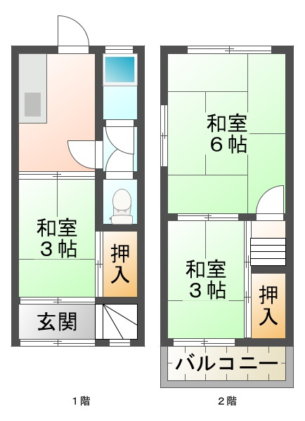 東垂水2丁目テラスハウスの間取り