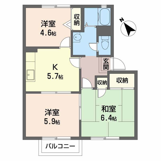 【間取り】 | ラ フォンテーヌC棟