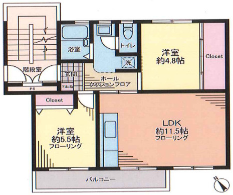 入間黒須団地3号棟　5階